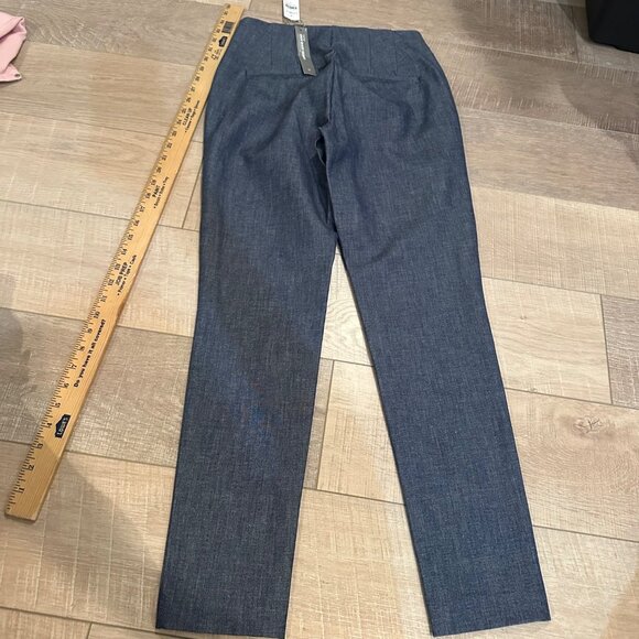 LOFT WOMENS SIZE 0 DENIM COLOR PANTS NEW HIGH WAIST CURVY SKINNY SIDE ZIP - Picture 11 of 11